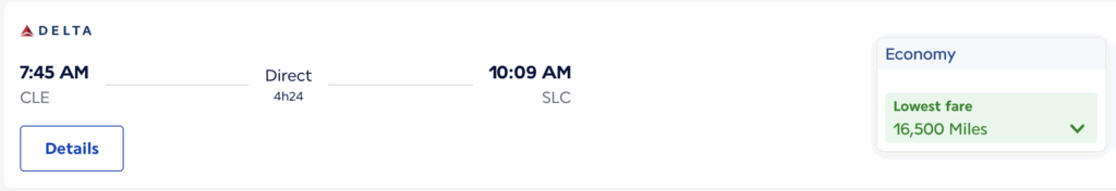 Cleveland- Salt Lake City in 2025. 